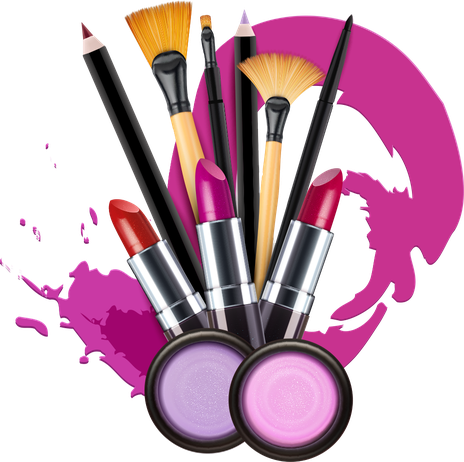 Cosmetics Brushes Png Image (purple, black, white)