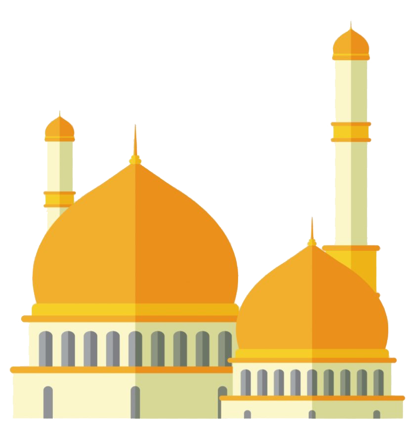 Mosque Png (gold, orange, white, silver, beige)