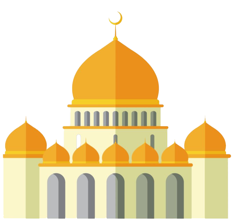 Mosque Transparent (gray, orange, white, silver, beige)