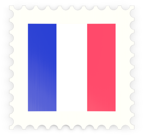 Postage Stamp Blank (black, salmon, white)