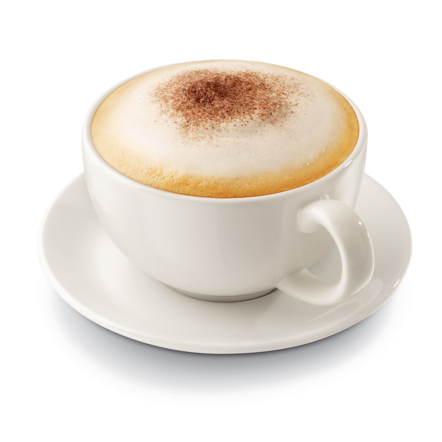 Hot Cappuccino Png Transparent Image (black, white, beige)