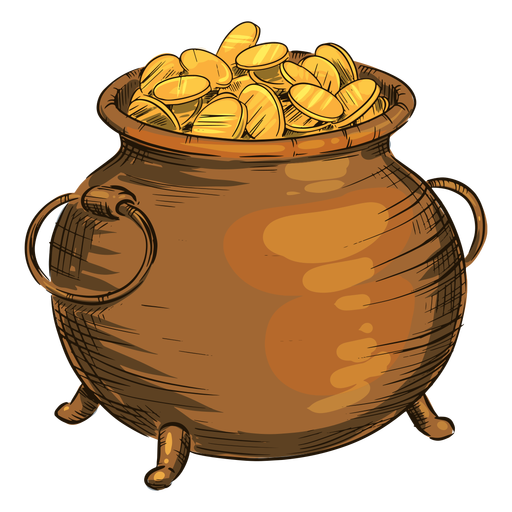 Pot Of Gold Vector Png Free Download (chocolate, black)