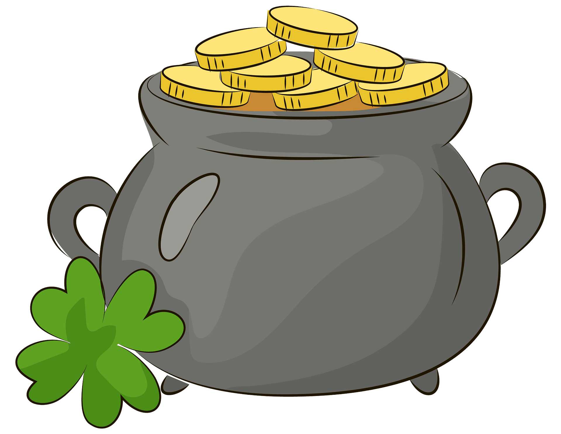 Pot Of Gold Vector Png Photos (gray, olive)