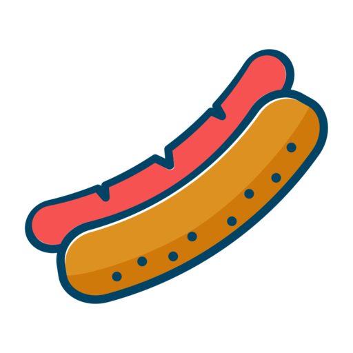 Hot Dog Free Transparent Png Icon Download (teal, salmon, black, chocolate)