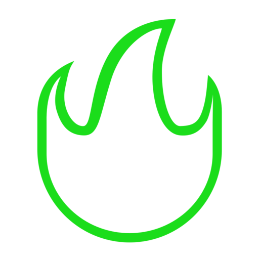 Hot Free Png Icon (lime, black)