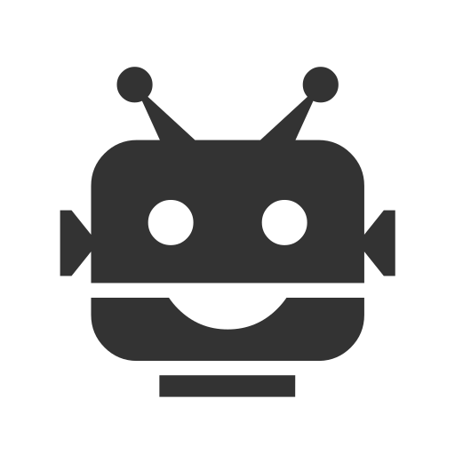 Bot Head Robot Robotics Free Png Icon Download (black)