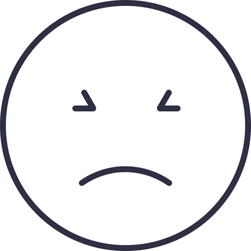 Not Mood Scare Scare Emoji Icon Free Transparent Png Icon Download (black, indigo)