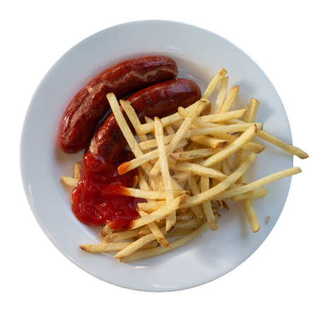 Potato Fries Png Transparent Image (black, silver)