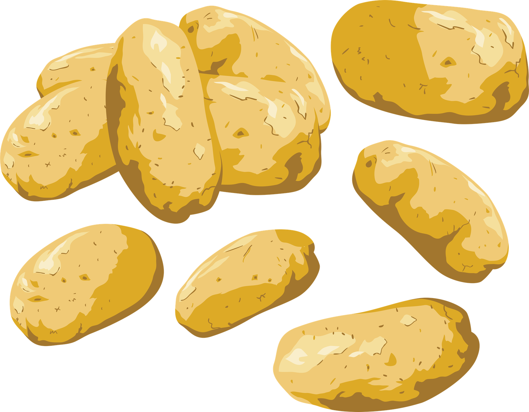 Potatoes Png Pic (salmon, orange, black)