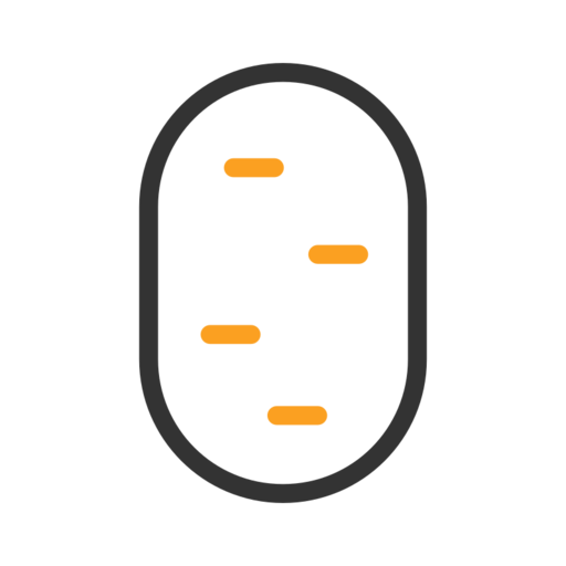 Potatoes Free Png Icon (orange, black)