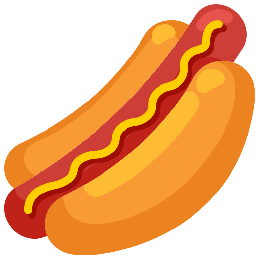 Hotdog Png Image (chocolate, black, orange)