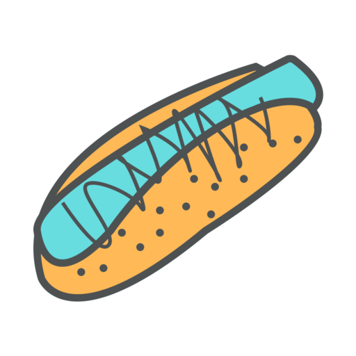 Hotdog Free Transparent Png Icon Download (salmon, mint, black)