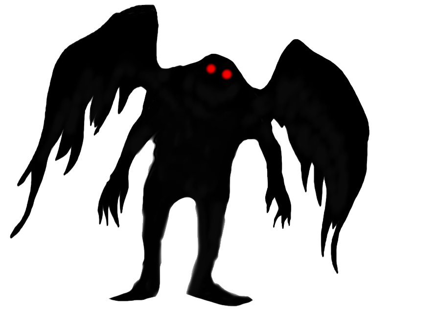 Moth Man Png File (white, black)