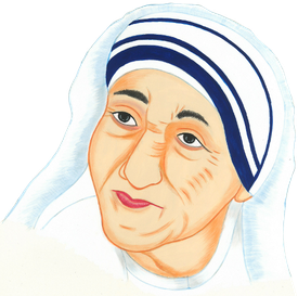 Mother Teresa Png Clipart (white, black)