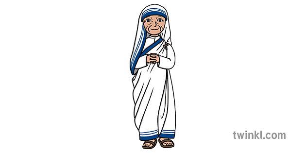 Mother Teresa Png File (white, gray)