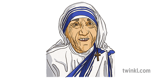 Mother Teresa Png Image (white, gray)