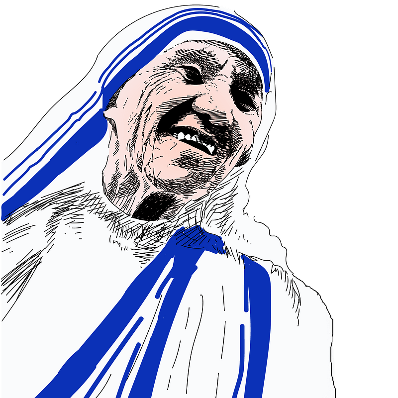 Mother Teresa Png (white, gray, navy, black)