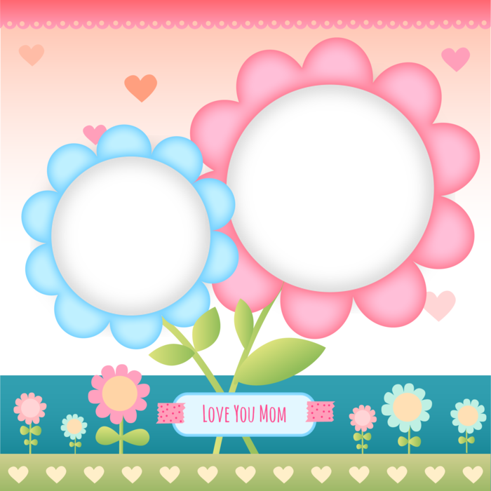 Mothers Day Frame Png Clipart (pink, black, teal, salmon, white)