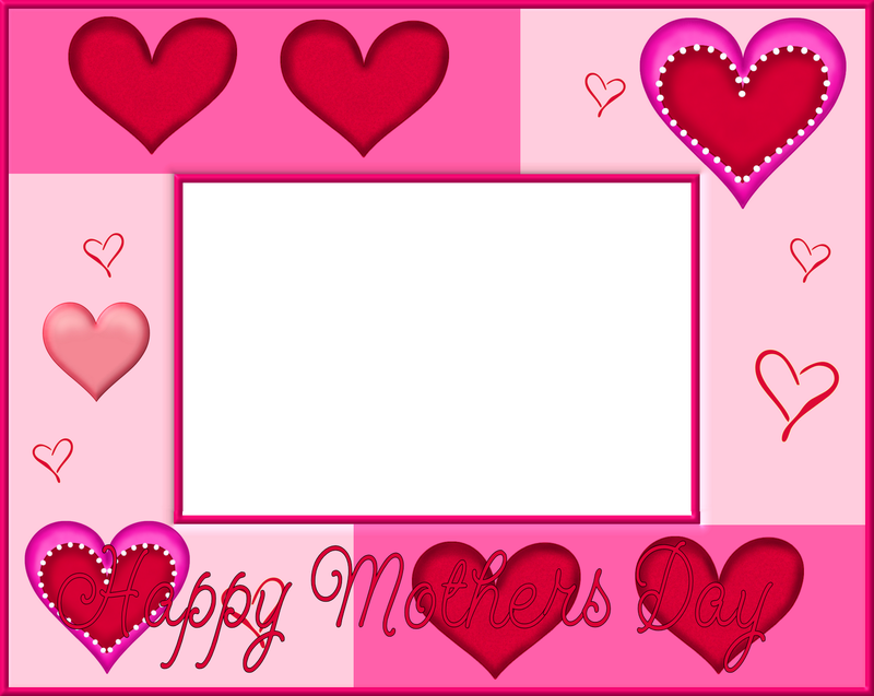 Mothers Day Frame Png File (red, pink, black, salmon, purple)