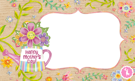 Mothers Day Frame Png Image (white, silver, black)