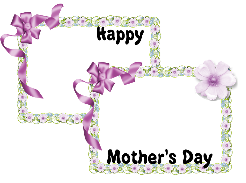 Mothers Day Frame Png Photo (lavender, black)