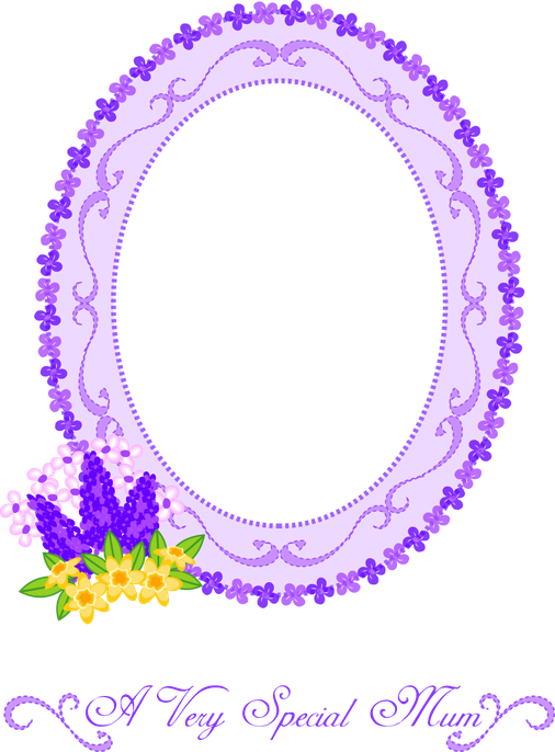 Mothers Day Frame Png Picture (lavender, black)