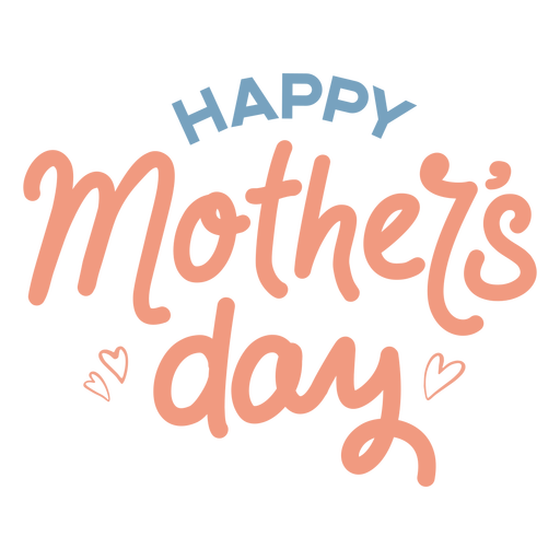 Mothers Day Png Isolated Pic (black, salmon)