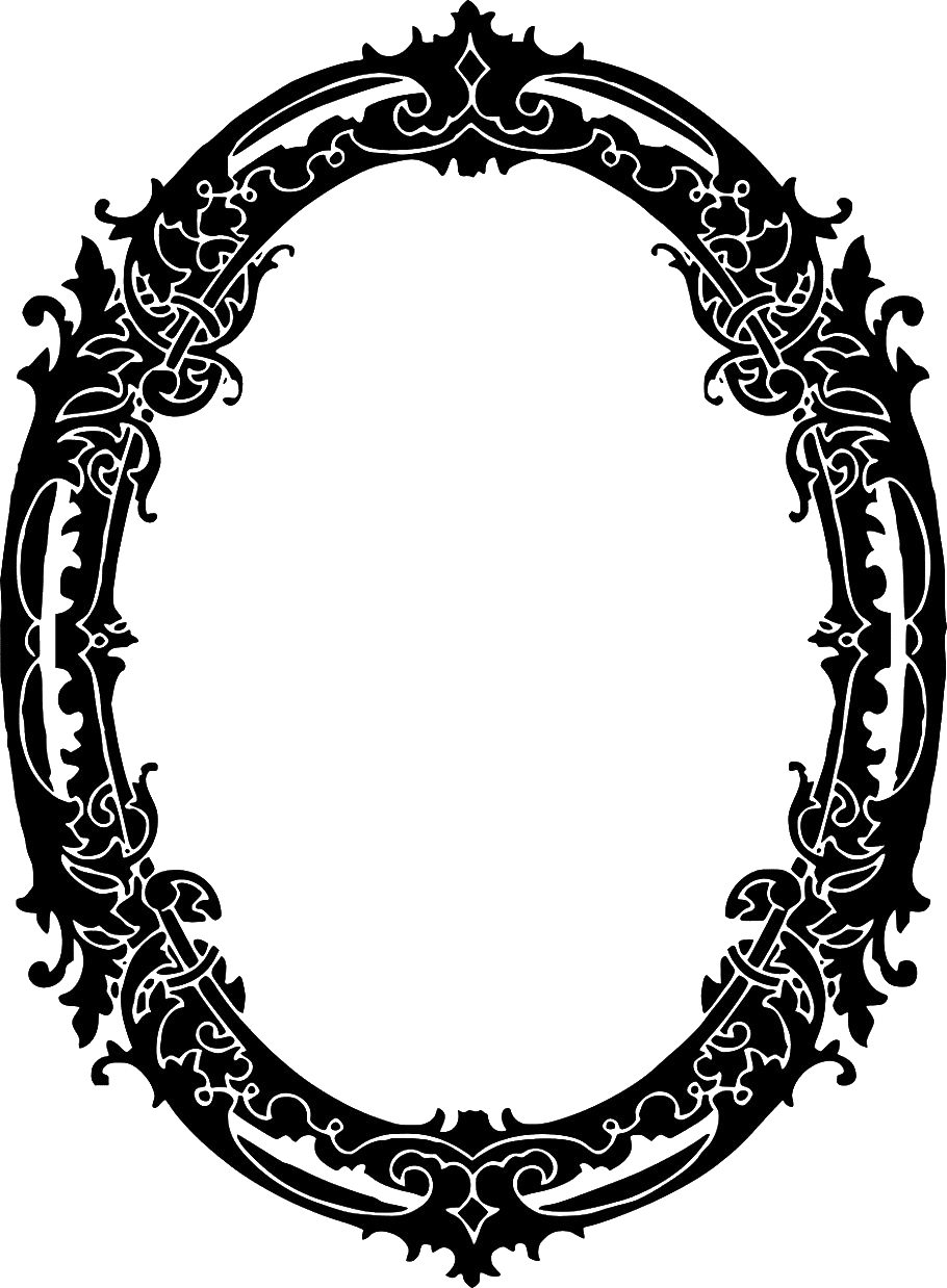 Gothic Frame Png Free Image (indigo, black, white)