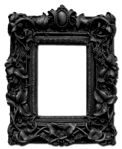 Gothic Frame Png Isolated File (black)