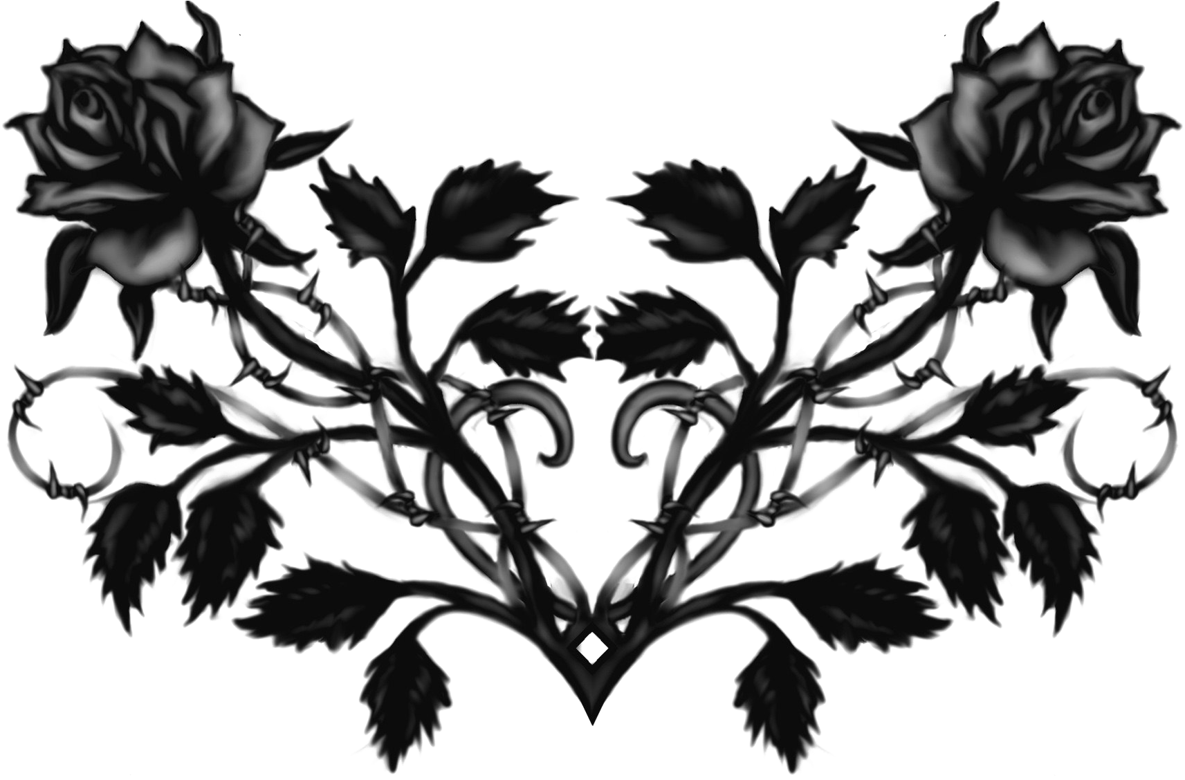 Gothic Rose Png Free Download (black)