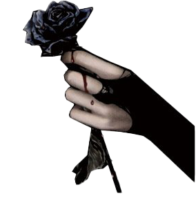 Gothic Rose Png Picture (black, gray, white)