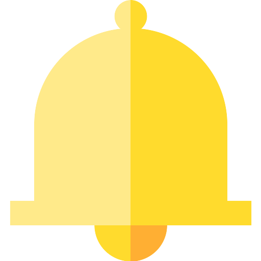 Notification Bell Png File (beige, pink, gold, black, orange)