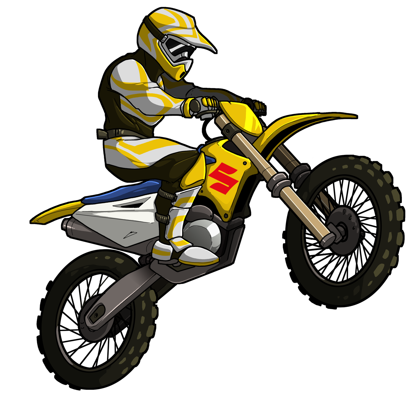 Motocross Dirt Bike Png Hd Image (black)