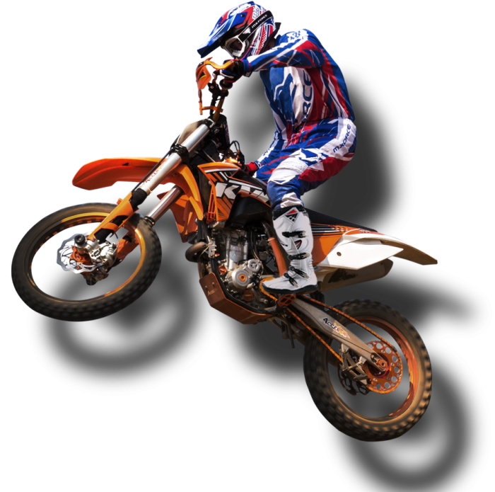 Motocross Motorcycle Png (black, white)