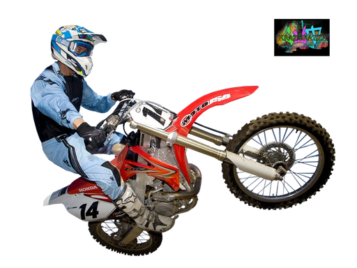 Motocross Transparent Background (white, black)