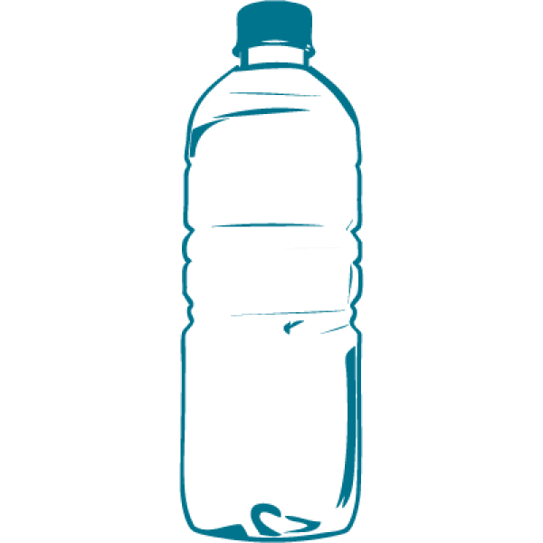 Bottle Plastic Png File (black, teal, navy)