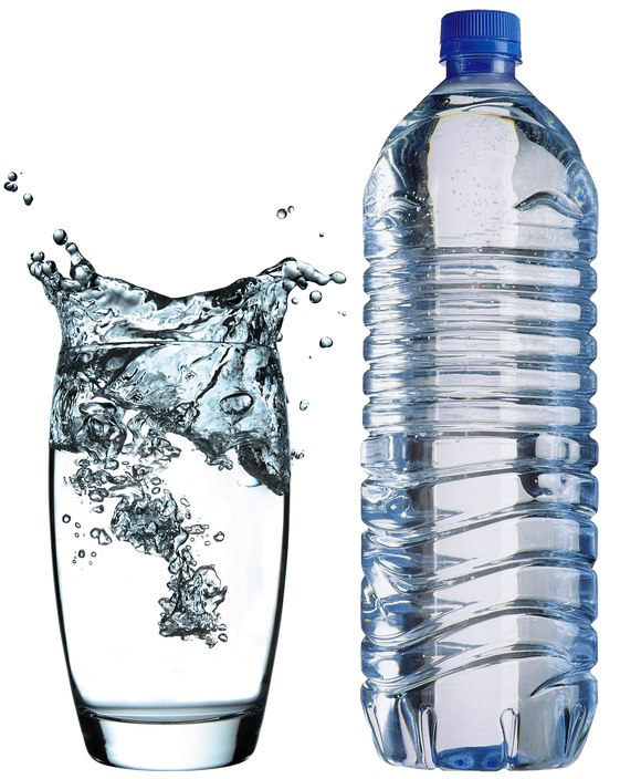 Bottle Water (black, white)