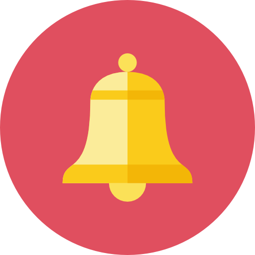 Youtube Bell Icon Png Transparent Picture (gold, pink, white, salmon, orange)