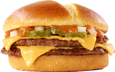 Double Cheese Burger Png Image (black, pink, chocolate, salmon)