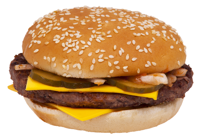 Double Cheese Burger Transparent Png (black, gold, salmon)