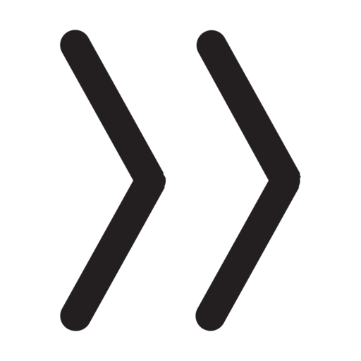 Double Right Sign Free Png Icon (black)