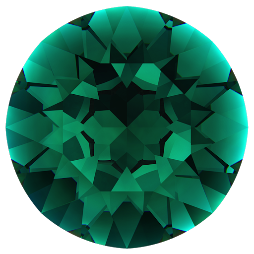 Round Emerald Stone Png Pic (black, teal, green)