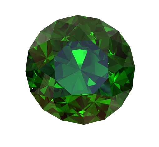 Round Emerald Stone Png Transparent Image (black, teal)