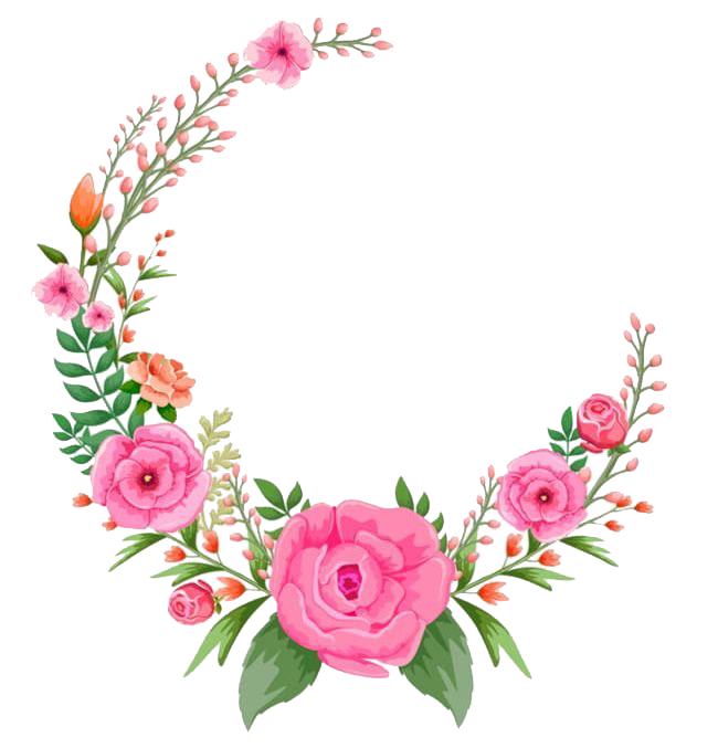 Round Flower Frame Png Picture (white)