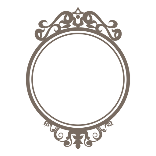 Round Frame Png Clipart (gray, black)