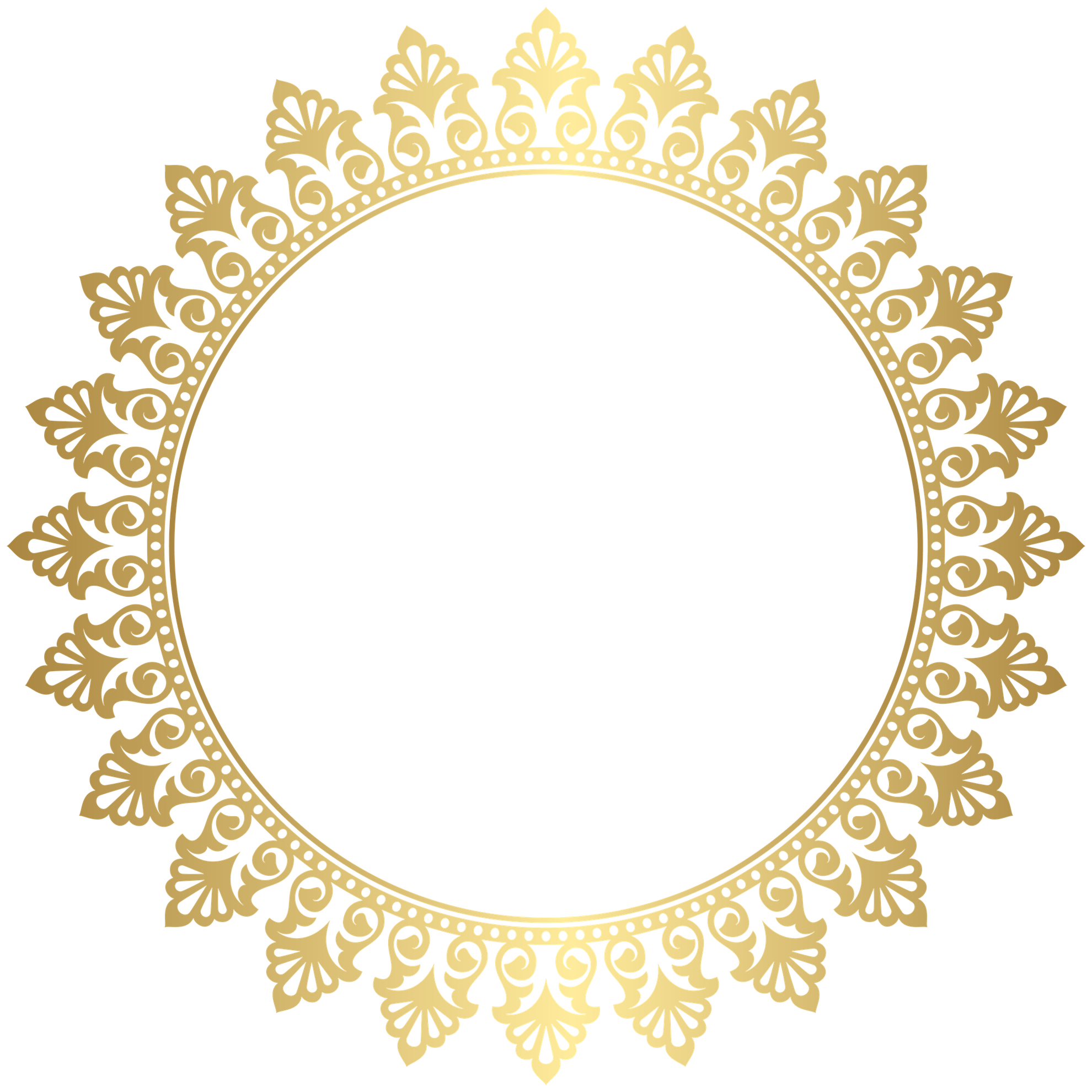 Round Frame Png File (black)