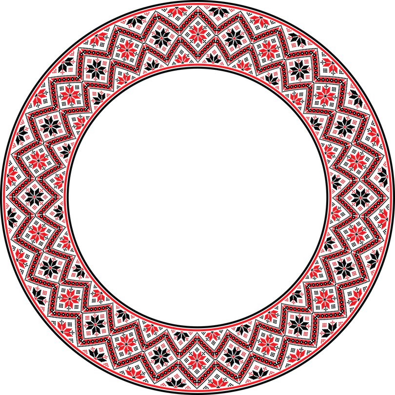 Round Frame Png Transparent Image (black, maroon)