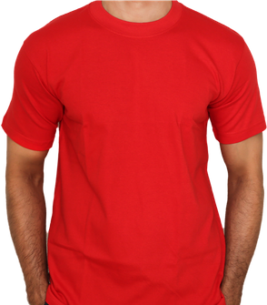 Round Neck T Shirt Png Hd Isolated (red, black)