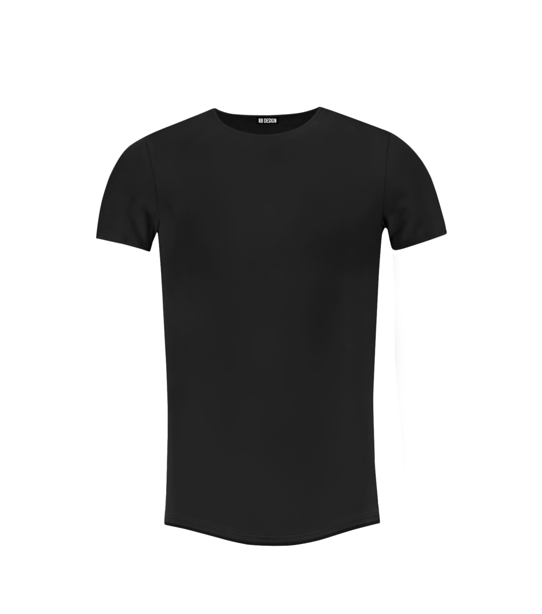 Round Neck T Shirt Png Isolated Pic (black)