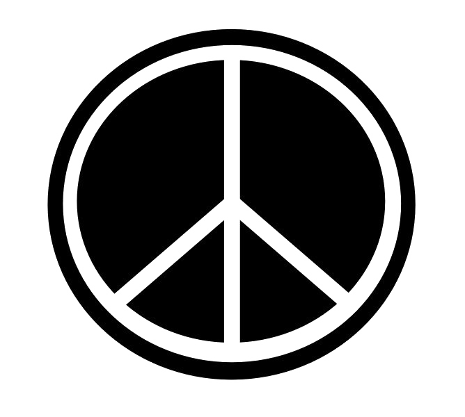 Round Peace Symbol Png File (lavender, white, gray, black)